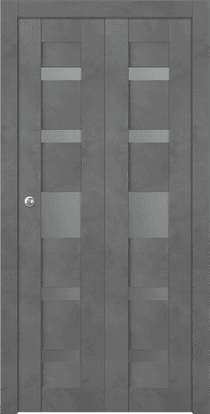 AVON 07-05 VETRO DARK URBAN DOUBLE BI-FOLD BELLDINNI MODERN INTERIOR DOOR - 1