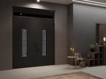 Double metal-aluminum modern exterior door Ronex 1477 - 9