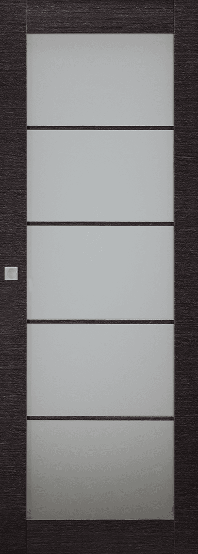 AVANTI 5 LITE VETRO BLACK APRICOT MAGIC BELLDINNI MODERN INTERIOR DOOR - 1