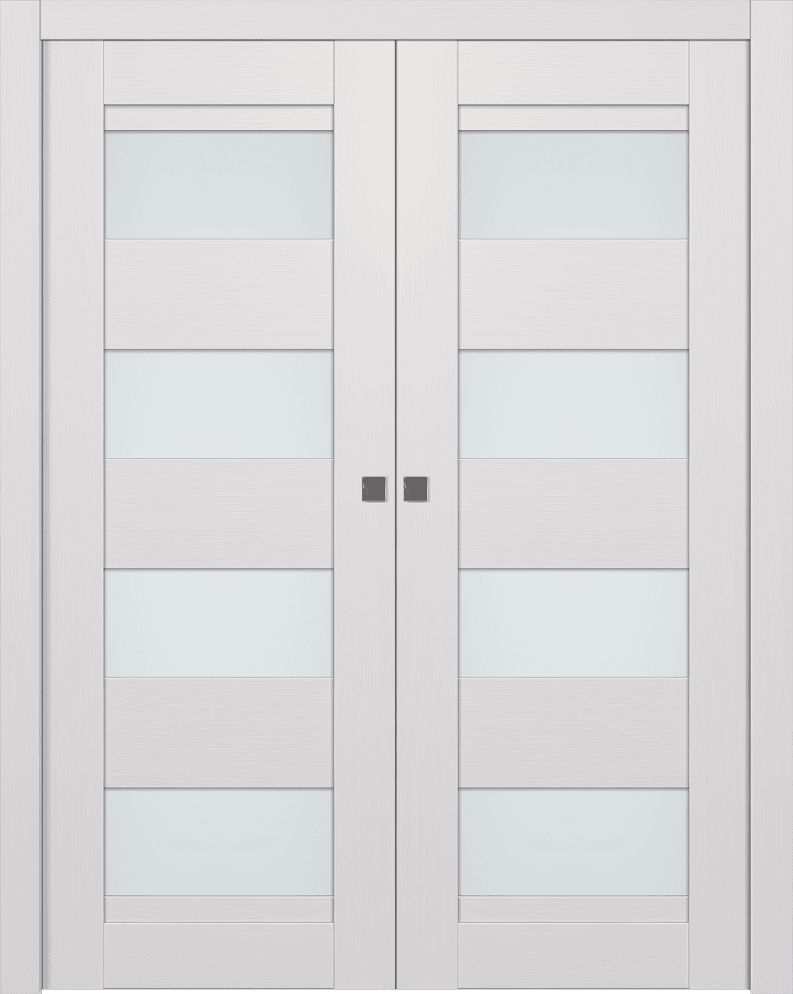 DELLA VETRO BIANCO NOBLE DOUBLE POCKET BELLDINNI MODERN INTERIOR DOOR - 1