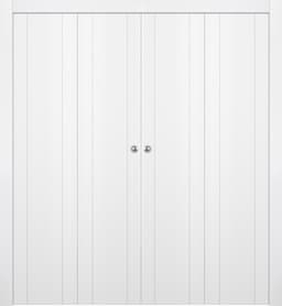 UNICA 2U BIANCO NOBLE DOUBLE BI-FOLD BELLDINNI MODERN INTERIOR DOOR - 1