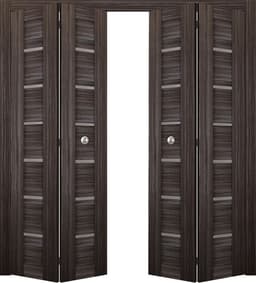 ALBA GRAY OAK DOUBLE BI-FOLD BELLDINNI MODERN INTERIOR DOOR - 1