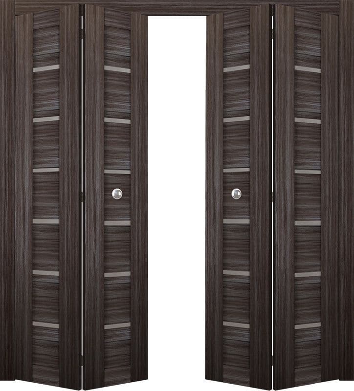 ALBA GRAY OAK DOUBLE BI-FOLD BELLDINNI MODERN INTERIOR DOOR - 1