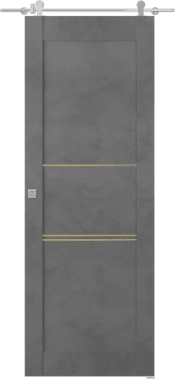 AVON 07 3H GOLD DARK URBAN DOUBLE BARN BELLDINNI MODERN INTERIOR DOOR - 1