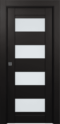 DELLA VETRO BLACK MATTE POCKET BELLDINNI MODERN INTERIOR DOOR - 1
