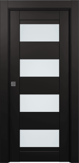 DELLA VETRO BLACK MATTE POCKET BELLDINNI MODERN INTERIOR DOOR - 1