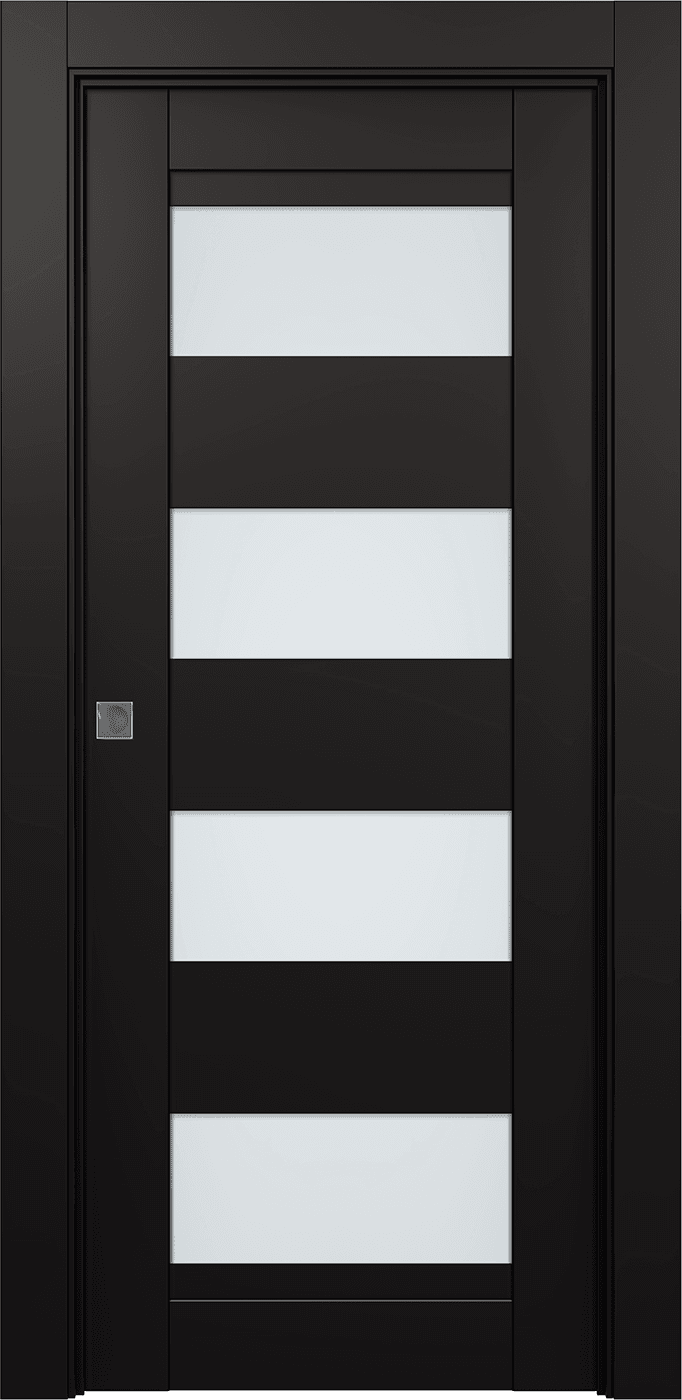 DELLA VETRO BLACK MATTE POCKET BELLDINNI MODERN INTERIOR DOOR - 1