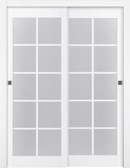 PALLADIO 10 LITE VETRO BIANCO NOBLE BYPASS BELLDINNI MODERN INTERIOR DOOR - 5