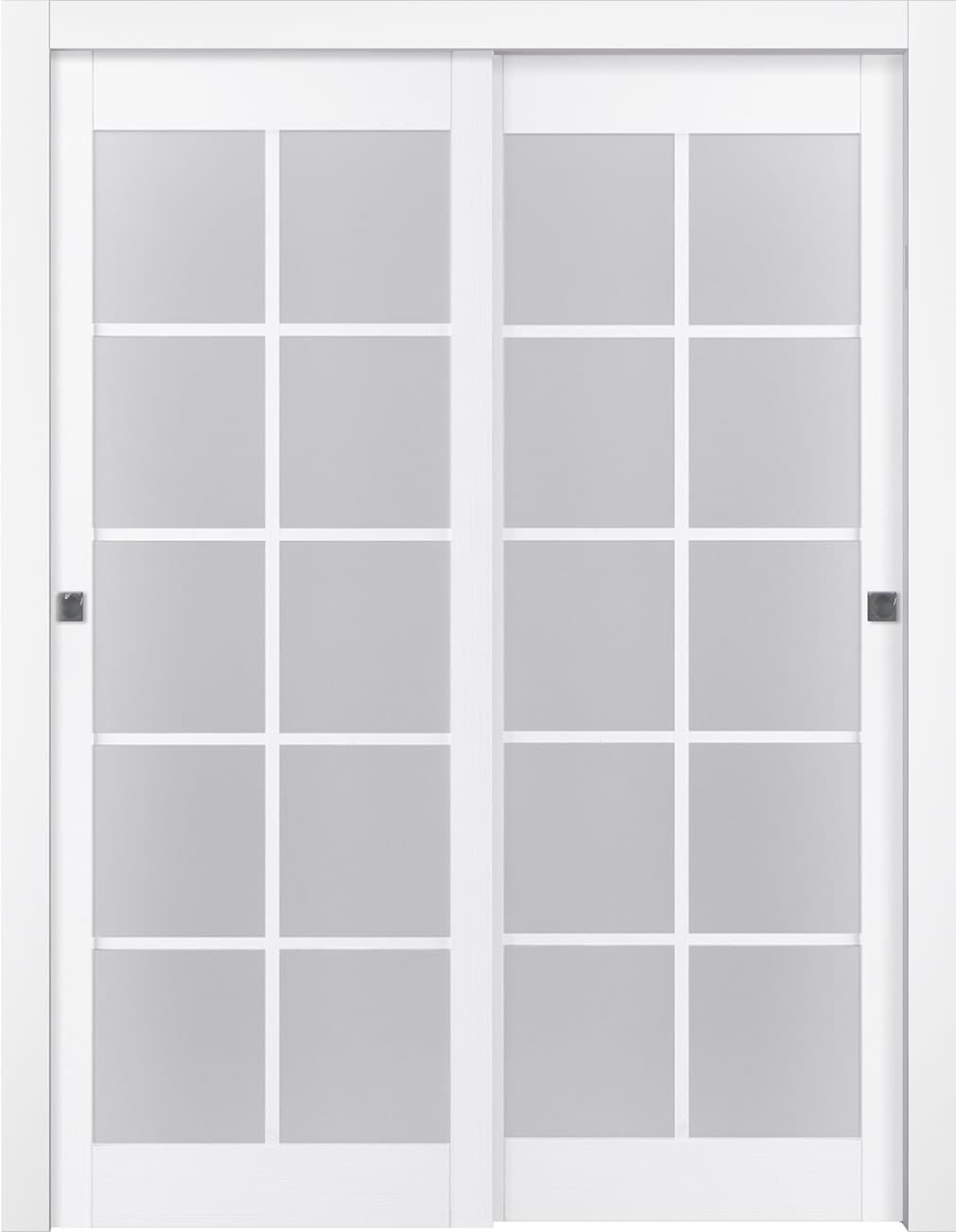 PALLADIO 10 LITE VETRO BIANCO NOBLE BYPASS BELLDINNI MODERN INTERIOR DOOR - 5