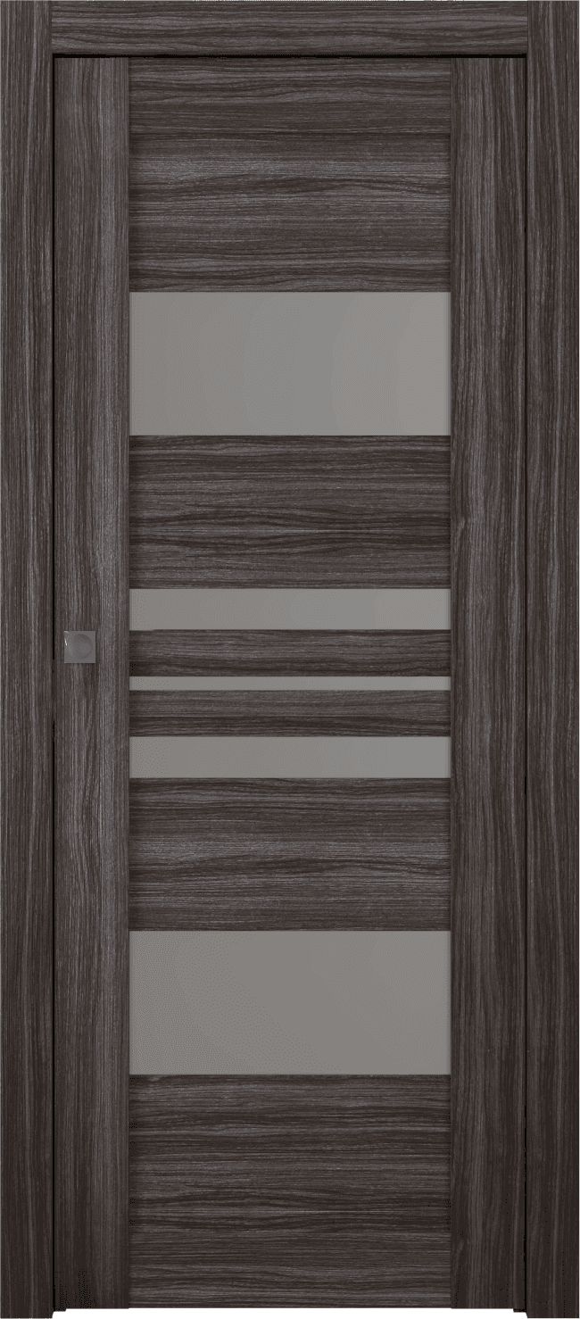 ROMI VETRO GRAY OAK POCKET BELLDINNI MODERN INTERIOR DOOR - 1