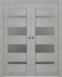 AVON 07-01 VETRO LIGHT URBAN DOUBLE POCKET BELLDINNI MODERN INTERIOR DOOR - 1