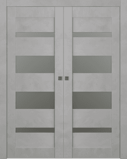 AVON 07-01 VETRO LIGHT URBAN DOUBLE POCKET BELLDINNI MODERN INTERIOR DOOR - 1