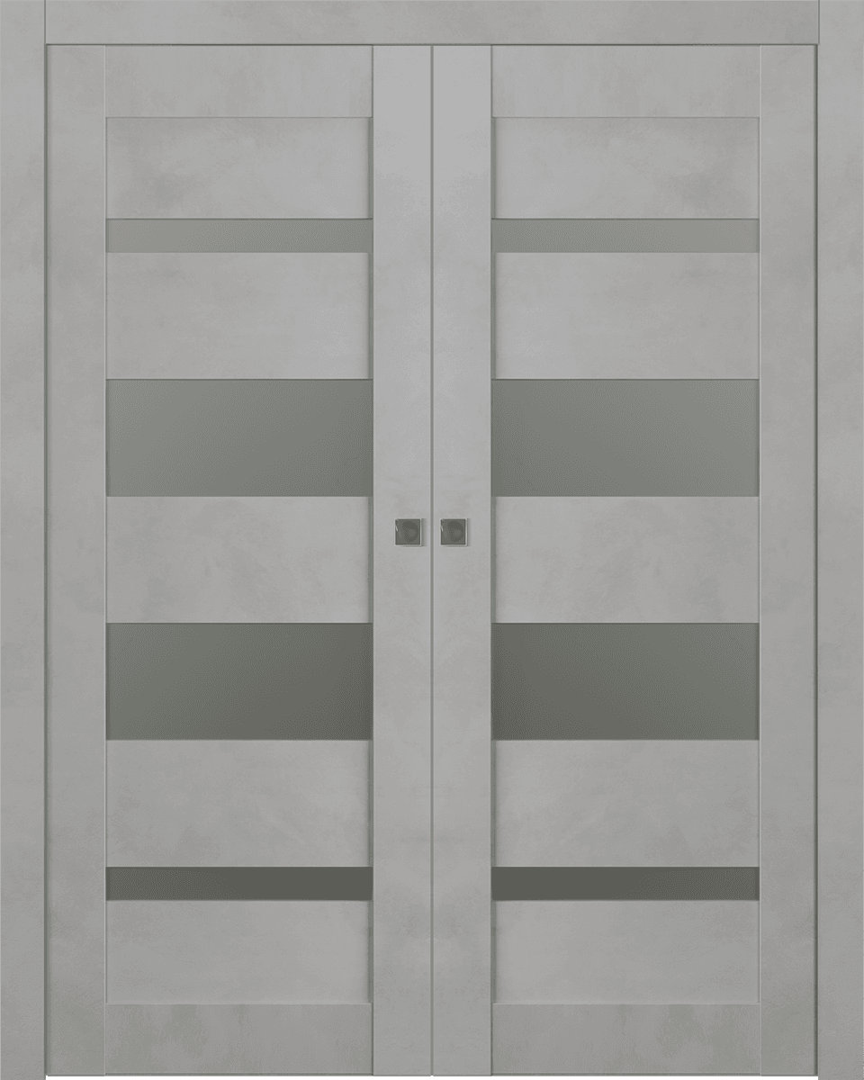 AVON 07-01 VETRO LIGHT URBAN DOUBLE POCKET BELLDINNI MODERN INTERIOR DOOR - 1