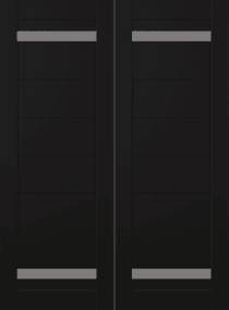 PERLA VETRO BLACK MATTE DOUBLE BI-FOLD BELLDINNI MODERN INTERIOR DOOR - 2