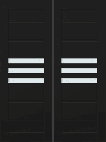 DOME VETRO BLACK MATTE DOUBLE BI-FOLD BELLDINNI MODERN INTERIOR DOOR - 2