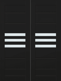 DOME VETRO BLACK MATTE DOUBLE BI-FOLD BELLDINNI MODERN INTERIOR DOOR - 2