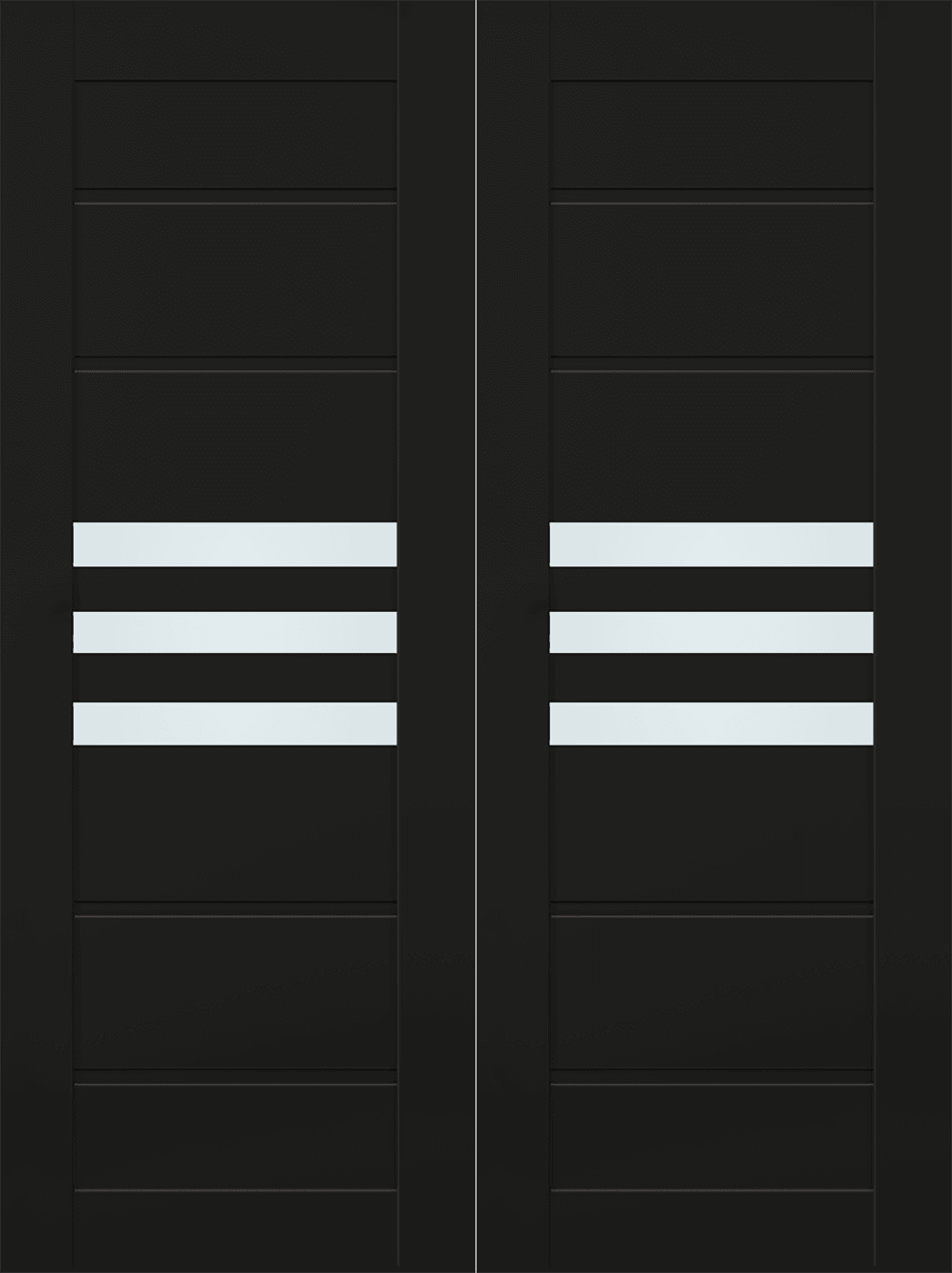 DOME VETRO BLACK MATTE DOUBLE BI-FOLD BELLDINNI MODERN INTERIOR DOOR - 2