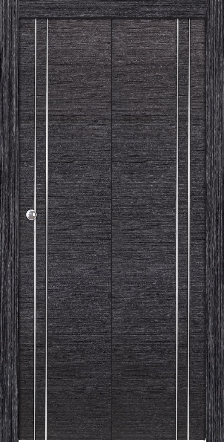 AVANTI 2V BLACK APRICOT BI-FOLD BELLDINNI MODERN INTERIOR DOOR - 1
