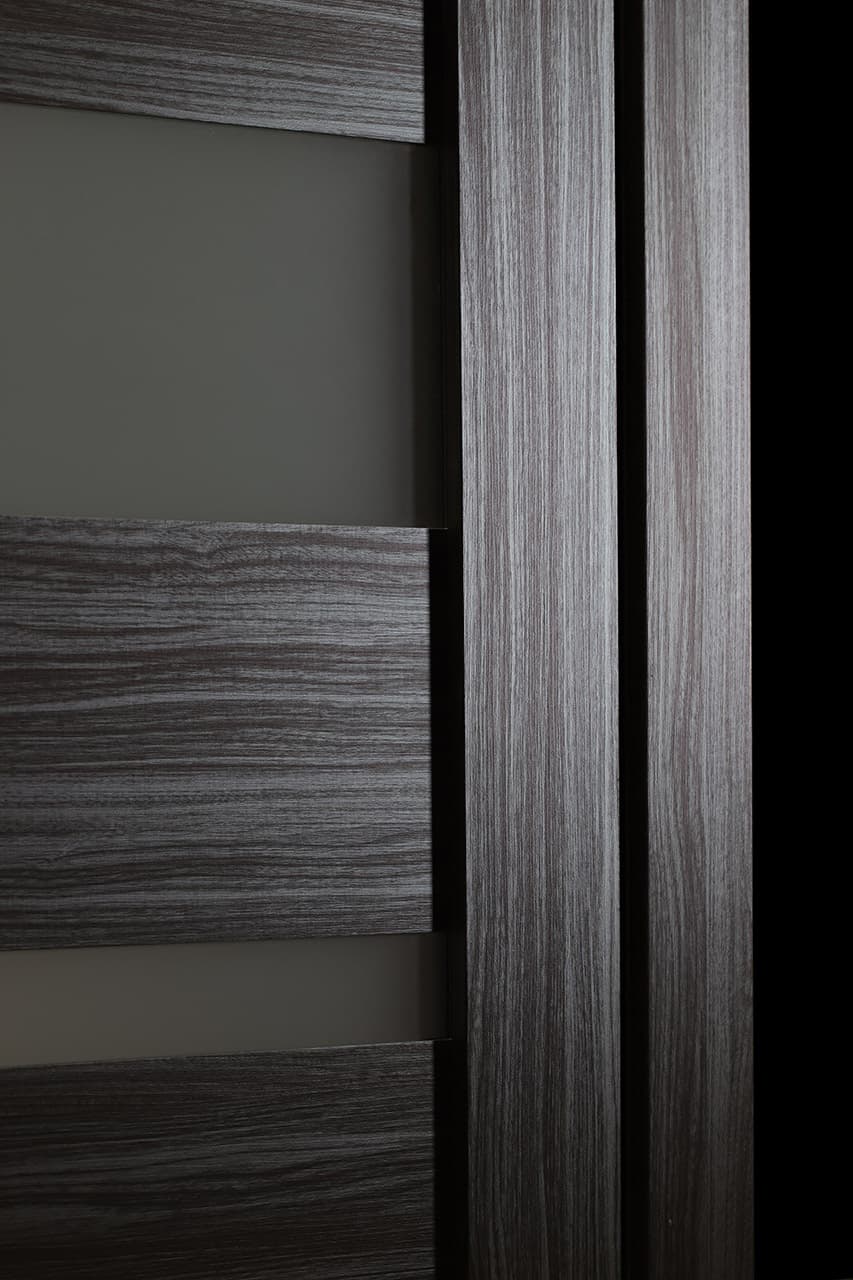 MIRELLA VETRO GRAY OAK DOUBLE POCKET BELLDINNI MODERN INTERIOR DOOR - 2