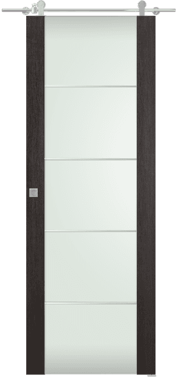 AVON 202 4H VETRO VERALINGA OAK DOUBLE BARN BELLDINNI MODERN INTERIOR DOOR - 1