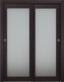 AVANTI 207 VETRO BLACK APRICOT BYPASS BELLDINNI MODERN INTERIOR DOOR - 1
