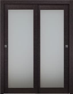 AVANTI 207 VETRO BLACK APRICOT BYPASS BELLDINNI MODERN INTERIOR DOOR - 1