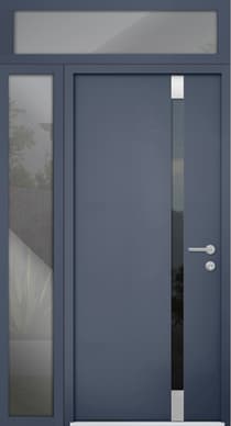 Single metal-aluminum modern exterior door Cynex 6777 A - 6
