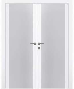 PALLADIO 202 VETRO BIANCO NOBLE DOUBLE BELLDINNI MODERN INTERIOR DOOR - 1