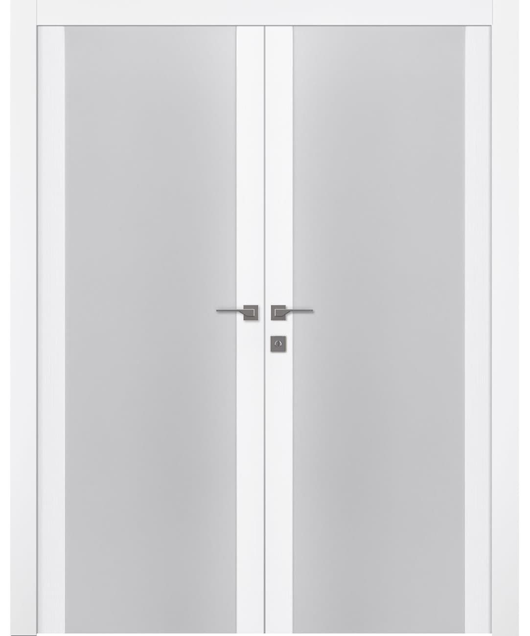 PALLADIO 202 VETRO BIANCO NOBLE DOUBLE BELLDINNI MODERN INTERIOR DOOR - 1