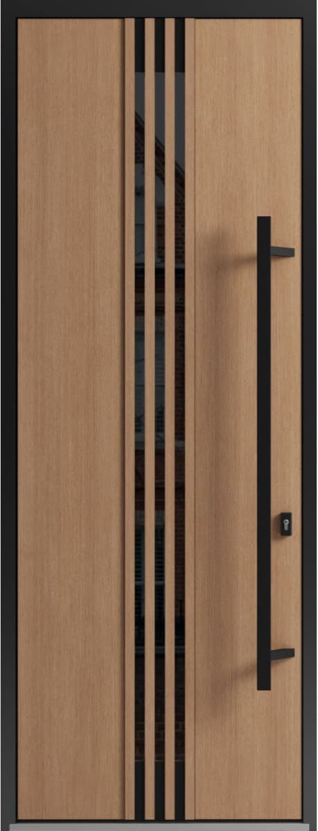 Single metal-aluminum modern exterior door Ronex 1055 8ft - 1