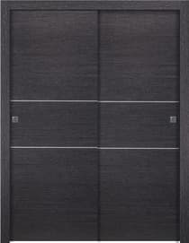AVANTI 2H BLACK APRICOT BYPASS BELLDINNI MODERN INTERIOR DOOR - 1