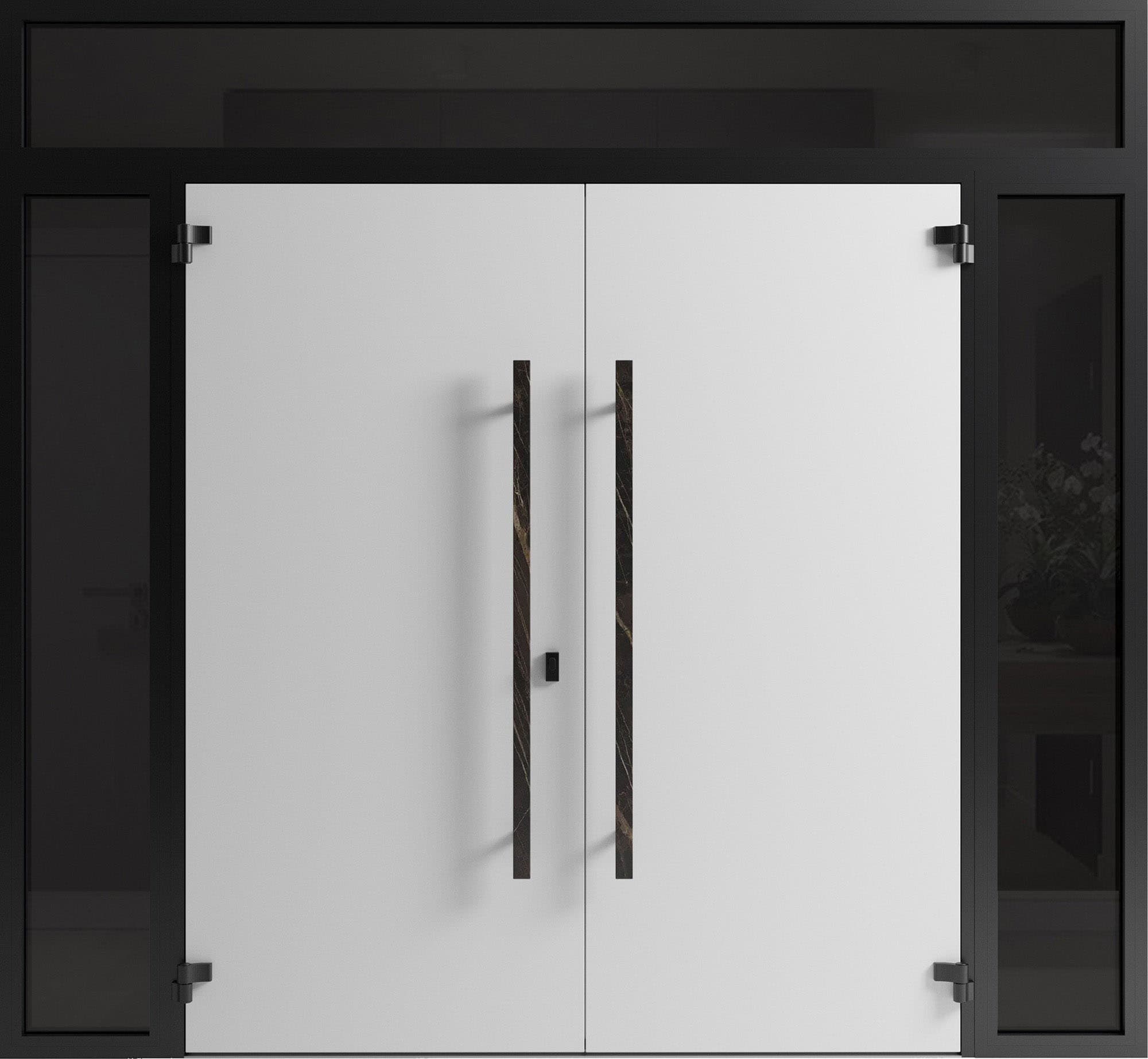Double metal-aluminum modern exterior door Dekton 0118 8ft - 7
