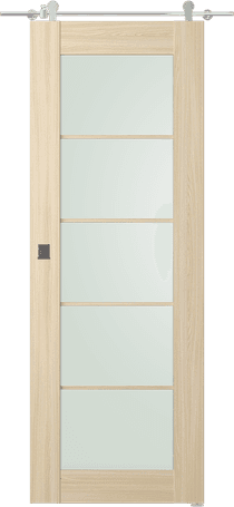 AVON 5 LITE VETRO LOIRE ASH DOUBLE BARN BELLDINNI MODERN INTERIOR DOOR - 1