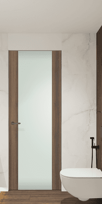 AVON 202 VETRO PECAN NUTWOOD INVISIBLE METAL FRAME BELLDINNI MODERN INTERIOR DOOR - 1