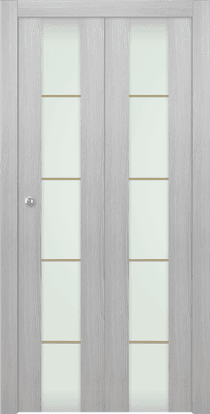 AVON 202 4H GOLD STRIPS VETRO RIBEIRA ASH BI-FOLD DOORS BELLDINNI MODERN INTERIOR DOOR - 1