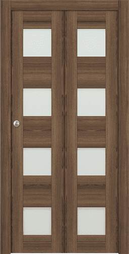 AVON 07-08 VETRO PECAN NUTWOOD BI-FOLD DOORS BELLDINNI MODERN INTERIOR DOOR - 1
