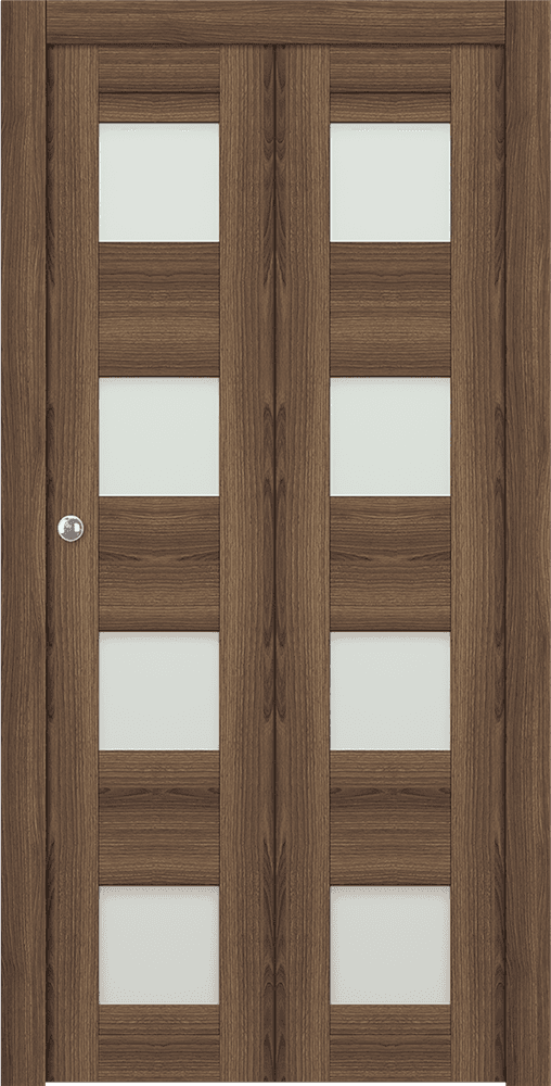 AVON 07-08 VETRO PECAN NUTWOOD BI-FOLD DOORS BELLDINNI MODERN INTERIOR DOOR - 1