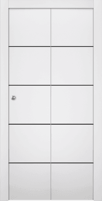 OPTIMA 4H BLACK SNOW WHITE BI-FOLD DOORS BELLDINNI MODERN INTERIOR DOOR - 1