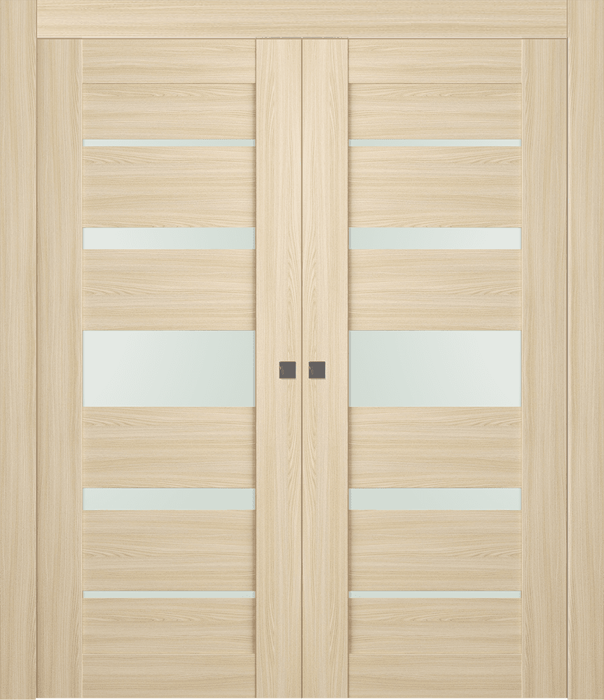 AVON 07-03 VETRO LOIRE ASH DOUBLE POCKET DOORS BELLDINNI MODERN INTERIOR DOOR - 1