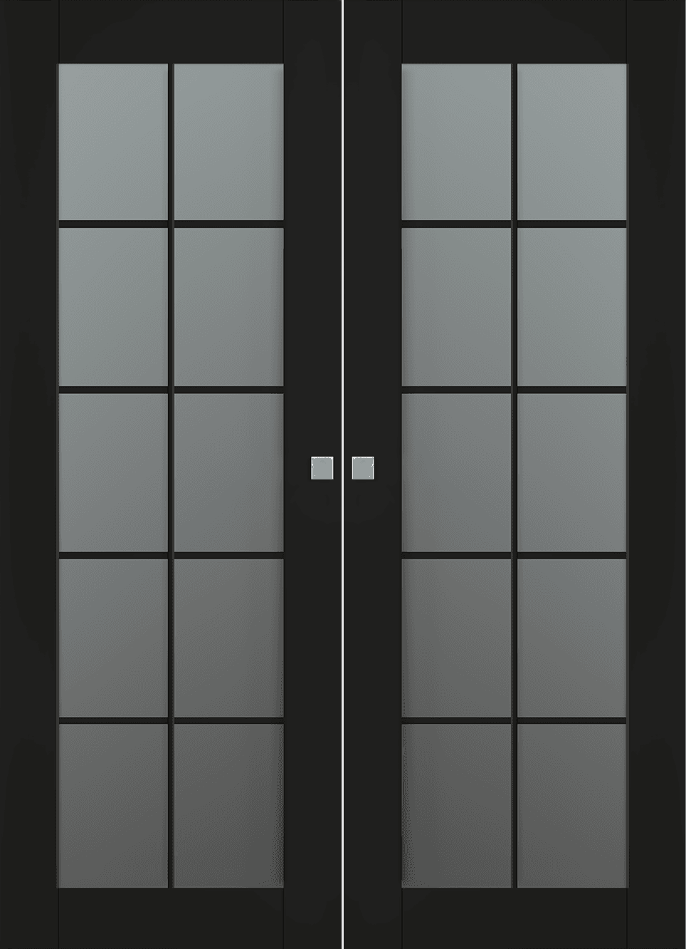 AVON 10 LITE VETRO BLACK MATTE DOUBLE MAGIC BELLDINNI MODERN INTERIOR DOOR - 1