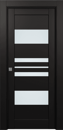ROMI VETRO BLACK MATTE POCKET BELLDINNI MODERN INTERIOR DOOR - 1