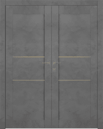 AVON 07 2H GOLD DARK URBAN DOUBLE BELLDINNI MODERN INTERIOR DOOR - 1
