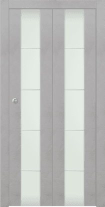 AVON 202 4H VETRO LIGHT URBAN DOUBLE BI-FOLD DOORS BELLDINNI MODERN INTERIOR DOOR - 1