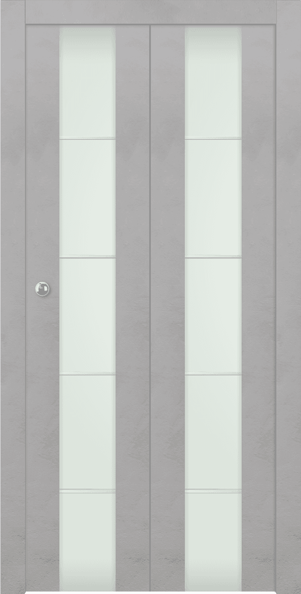 AVON 202 4H VETRO LIGHT URBAN DOUBLE BI-FOLD DOORS BELLDINNI MODERN INTERIOR DOOR - 1