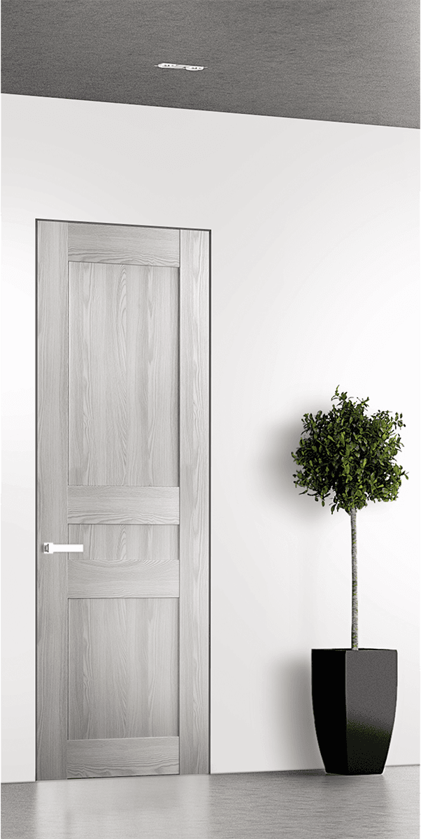 AVON 07 2R RIBEIRA ASH DOUBLE INVISIBLE METAL FRAME BELLDINNI MODERN INTERIOR DOOR - 1