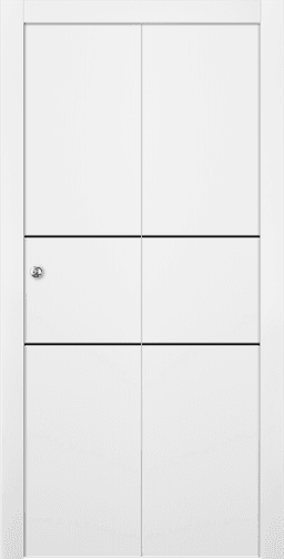 OPTIMA 2H BLACK SNOW WHITE BI-FOLD DOORS BELLDINNI MODERN INTERIOR DOOR - 1