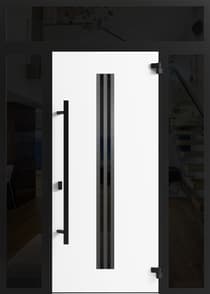 Single metal-aluminum modern exterior door Ronex 1055 8ft - 8