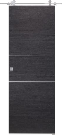 AVANTI 2H BLACK APRICOT DOUBLE BARN BELLDINNI MODERN INTERIOR DOOR - 1