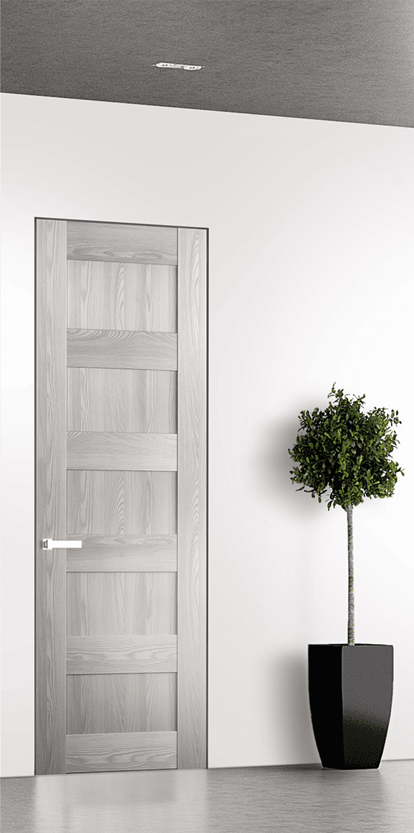 AVON 07 4R RIBEIRA ASH INVISIBLE METAL FRAME BELLDINNI MODERN INTERIOR DOOR - 1