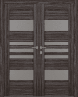 LETI VETRO GRAY OAK DOUBLE BELLDINNI MODERN INTERIOR DOOR - 1